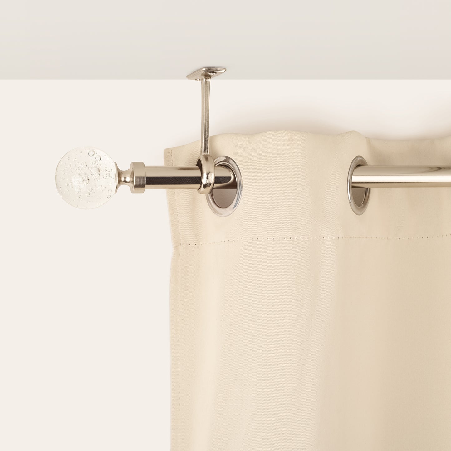 Heavy Duty Ceiling Bracket for Curtain Rod (Silver)