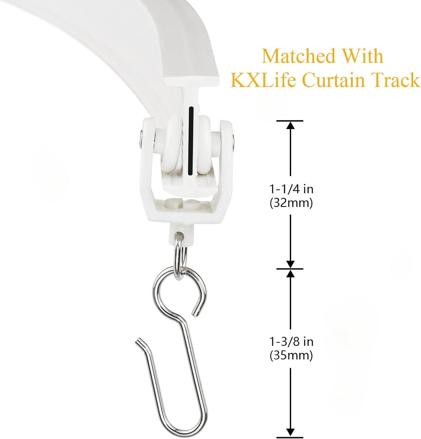 Curtain Track Roller with Hooks (1st-Gen)