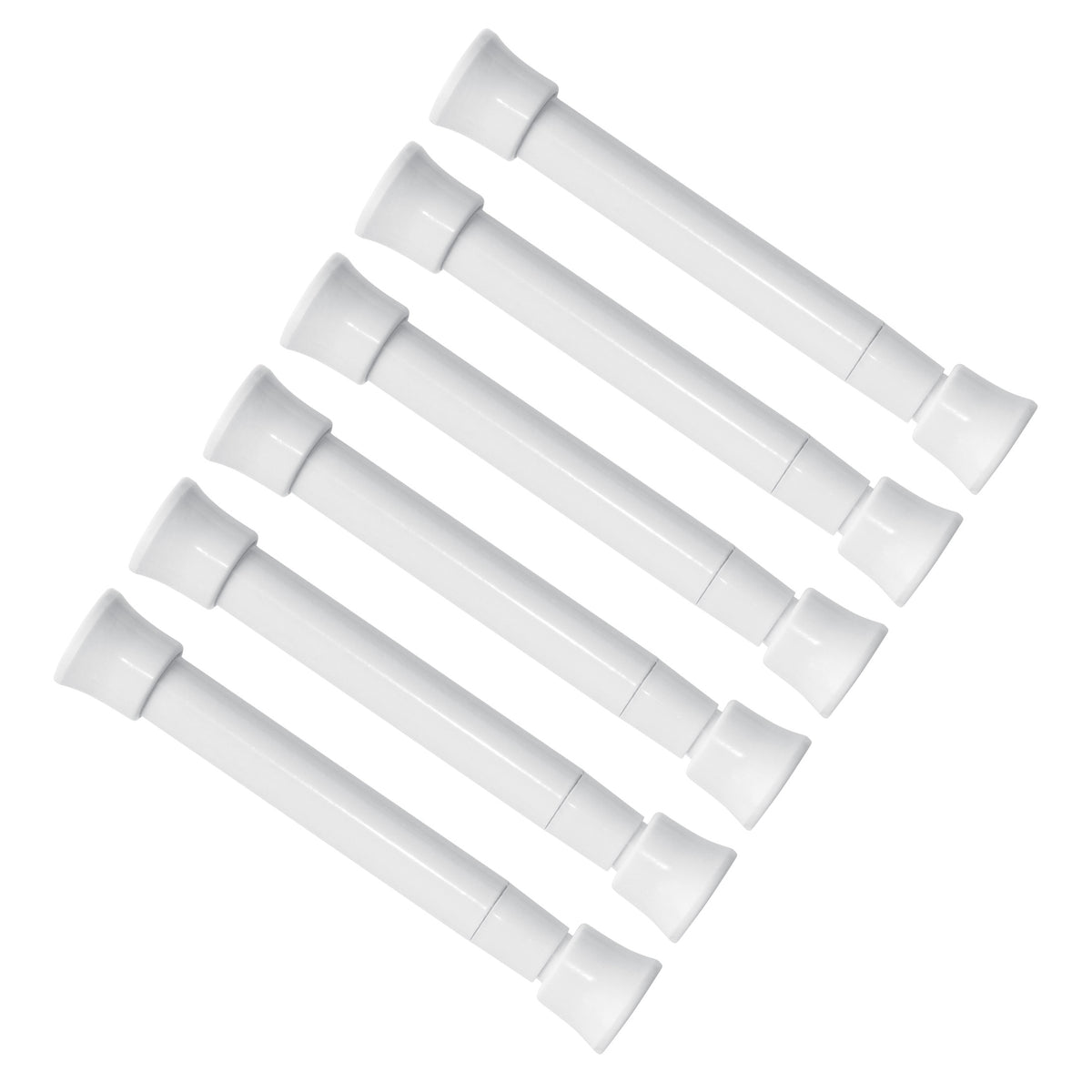 Small Spring Tension Curtain Rod White 5 to 7.5 Inches