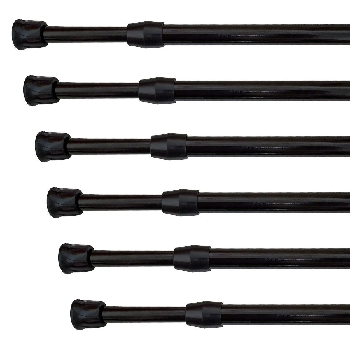 6 Pack Adjustable Tension rod 16-28 Inch