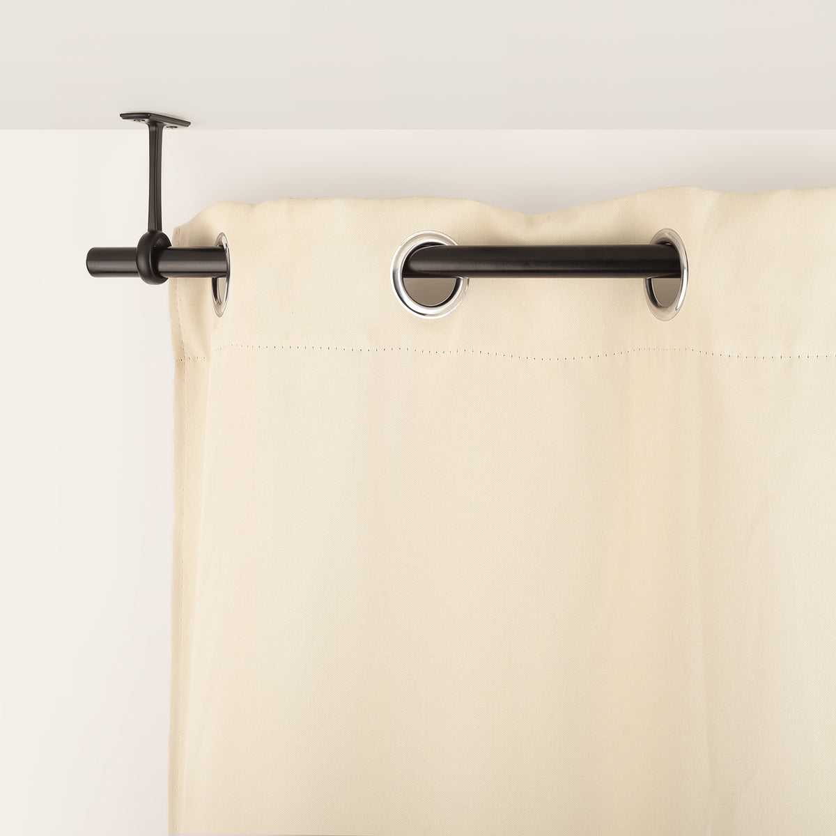 Heavy Duty Ceiling Bracket for Curtain Rod (Black)