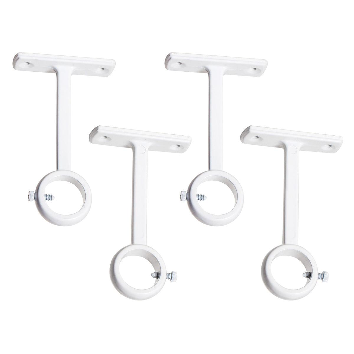 Heavy Duty Ceiling Bracket for Curtain Rod (White)